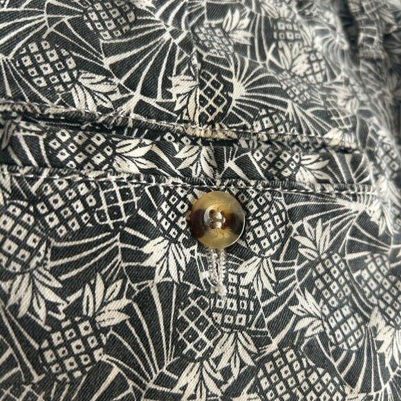 Anthropologie Gray and White Flare Jeans with Leopard Print - Picture 2 of 15